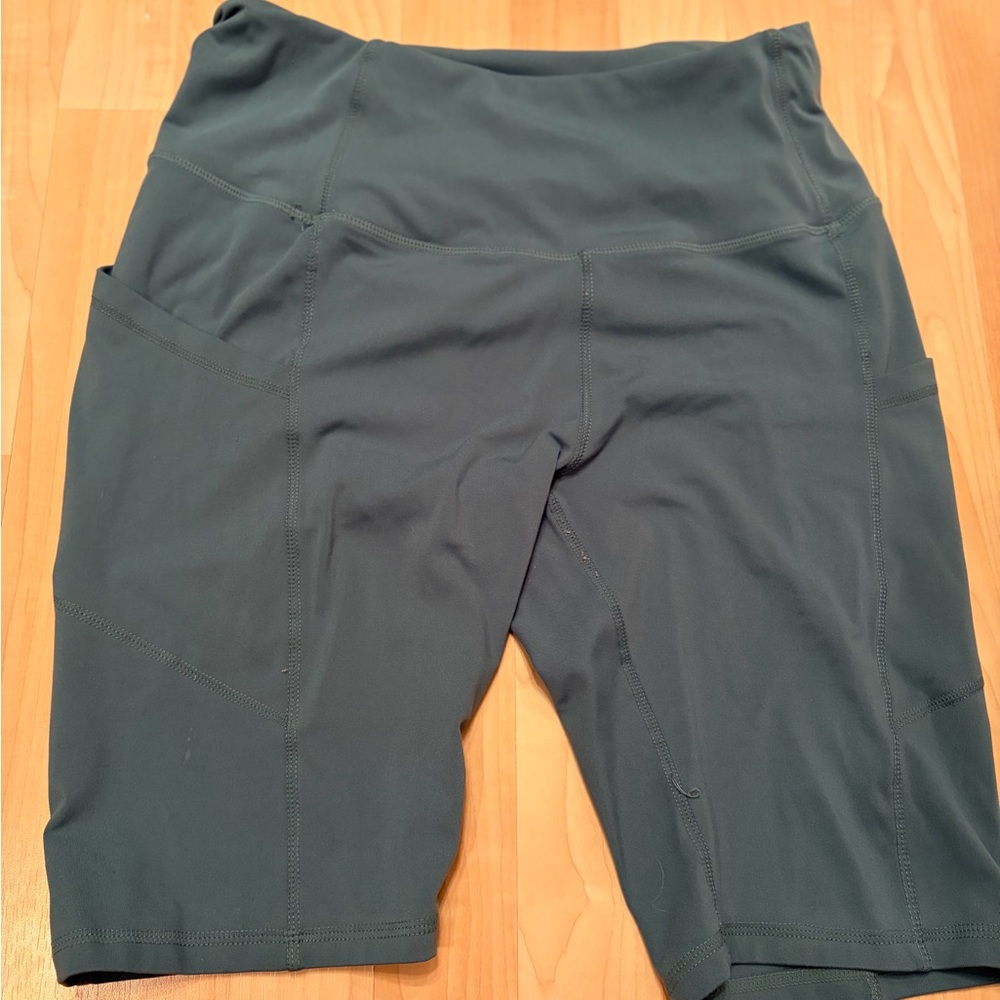 Dark Green/Blue Biker Shorts